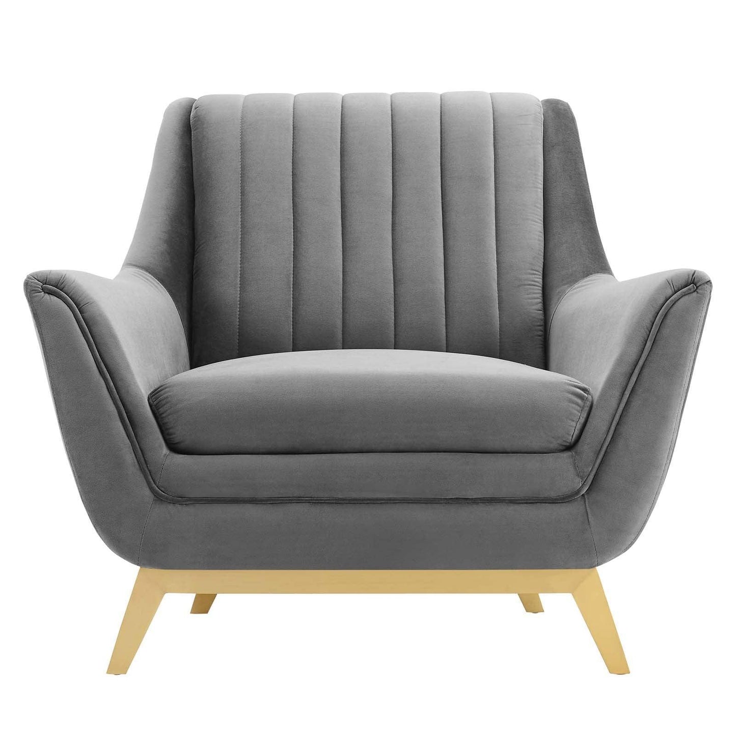 Modway Winsome Channel Tufted Performance Velvet Armchair FredCo