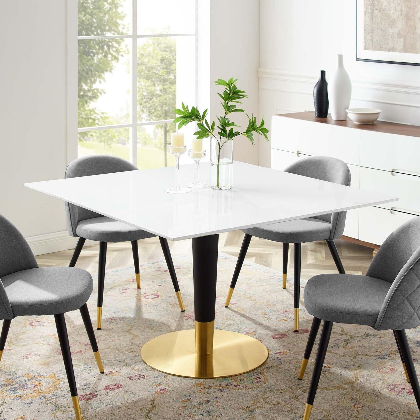 Modway Zinque 47" Square Dining Table FredCo