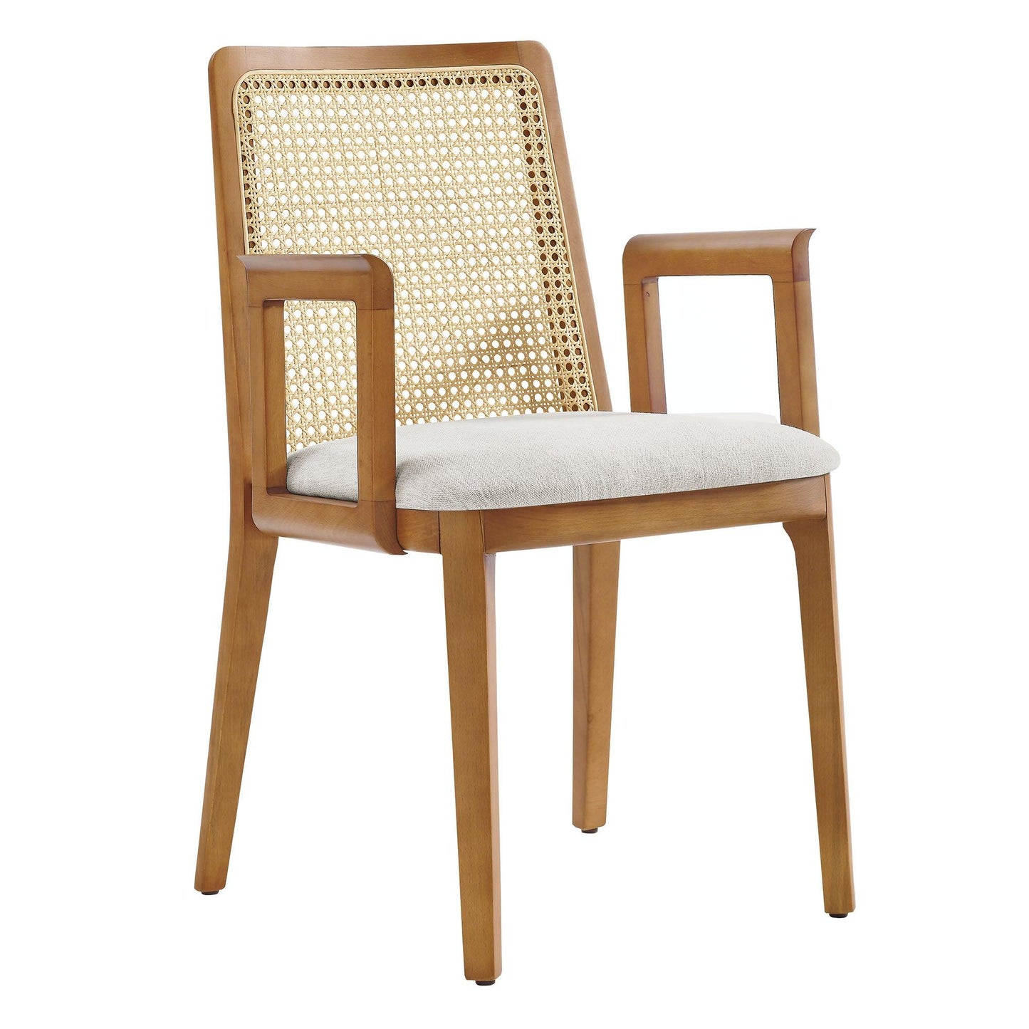 Monarch Wood and Rattan Dining Armchair by Modway FredCo