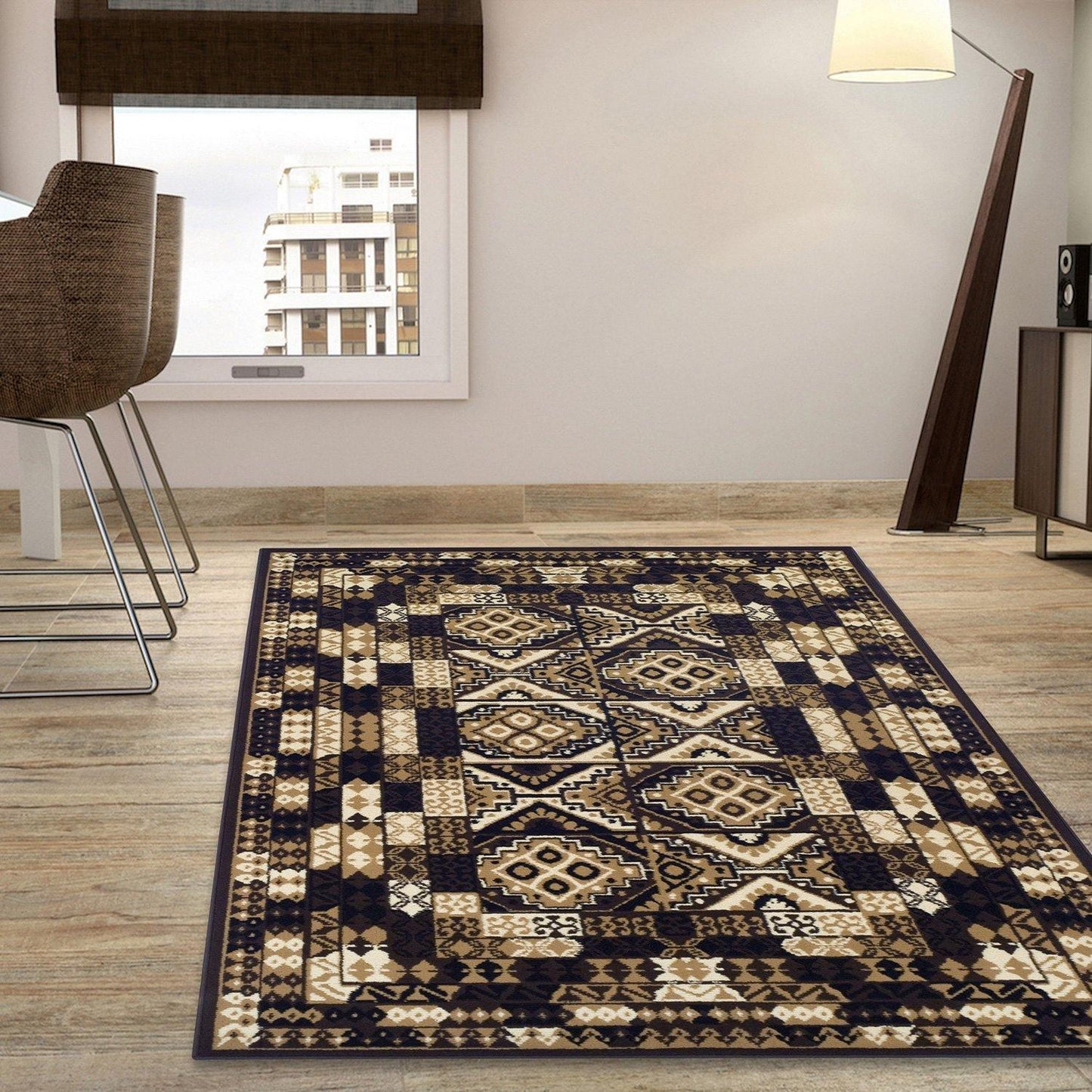Mosiac Contemporary Tribal Geometric Rug FredCo