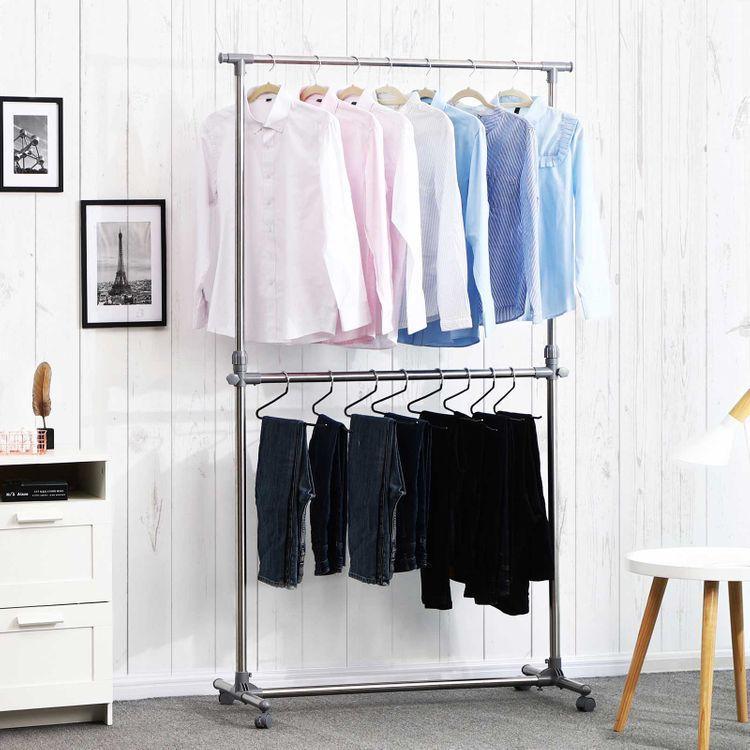 Movable Steel Clothes Rack 65" FredCo