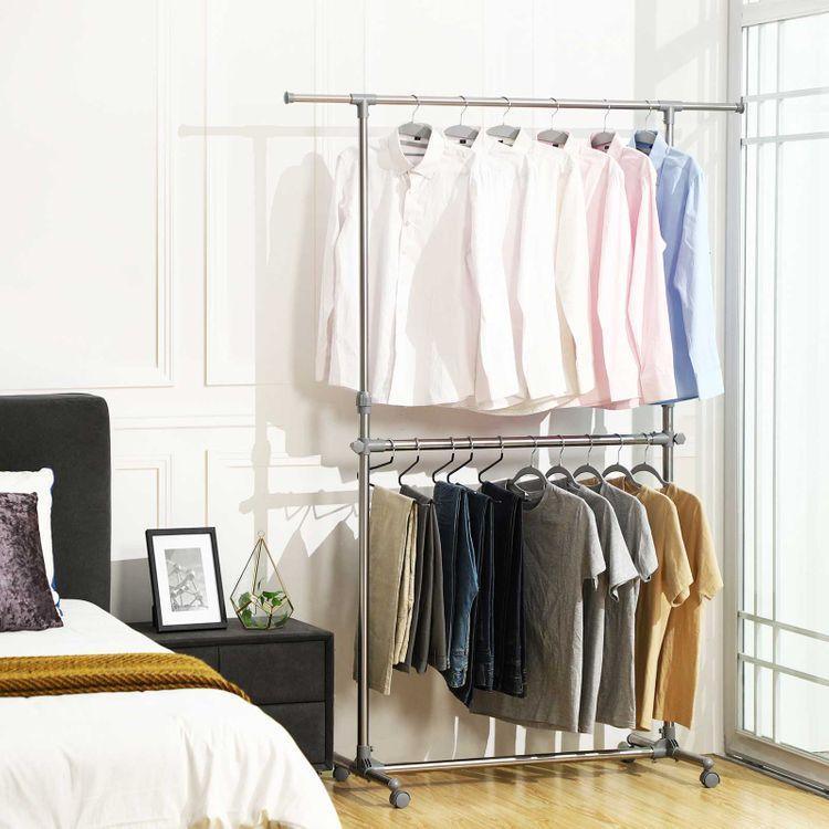 Movable Steel Clothes Rack 65" FredCo