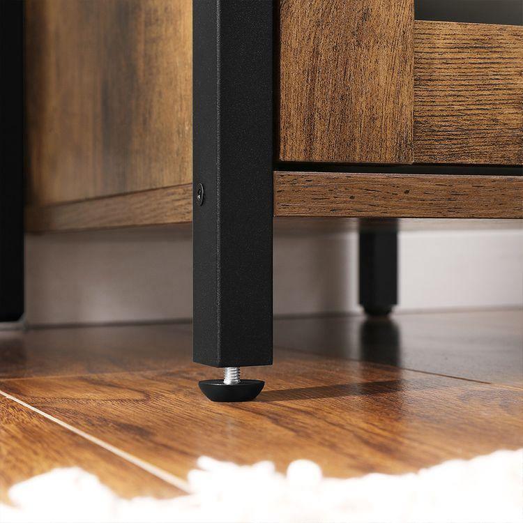 Narrow Side Table Rustic Brown FredCo