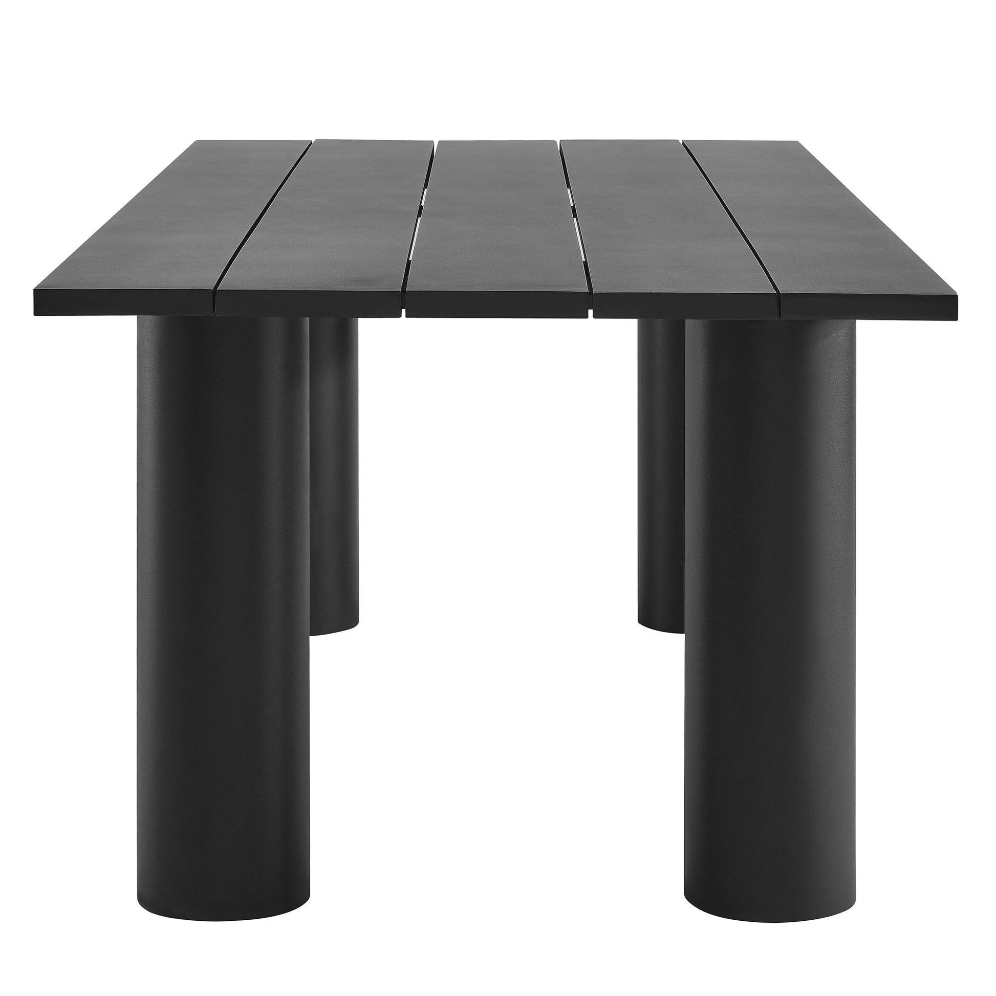 Nautica 7-Piece Rectangular Outdoor Patio Aluminum Dining Table and Chairs Set by Modway FredCo