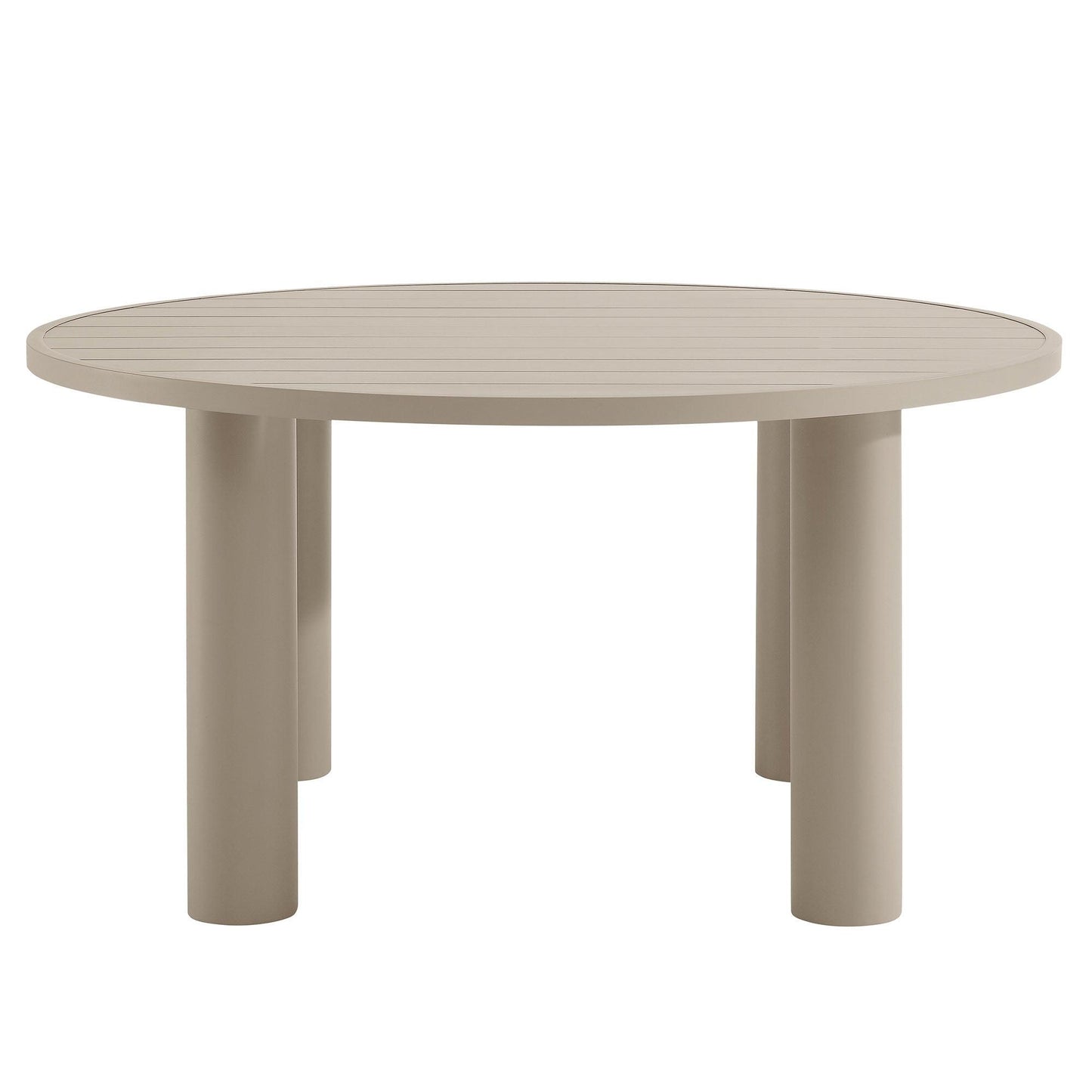 Nautica Outdoor Patio 60" Round Aluminum Dining Table by Modway FredCo