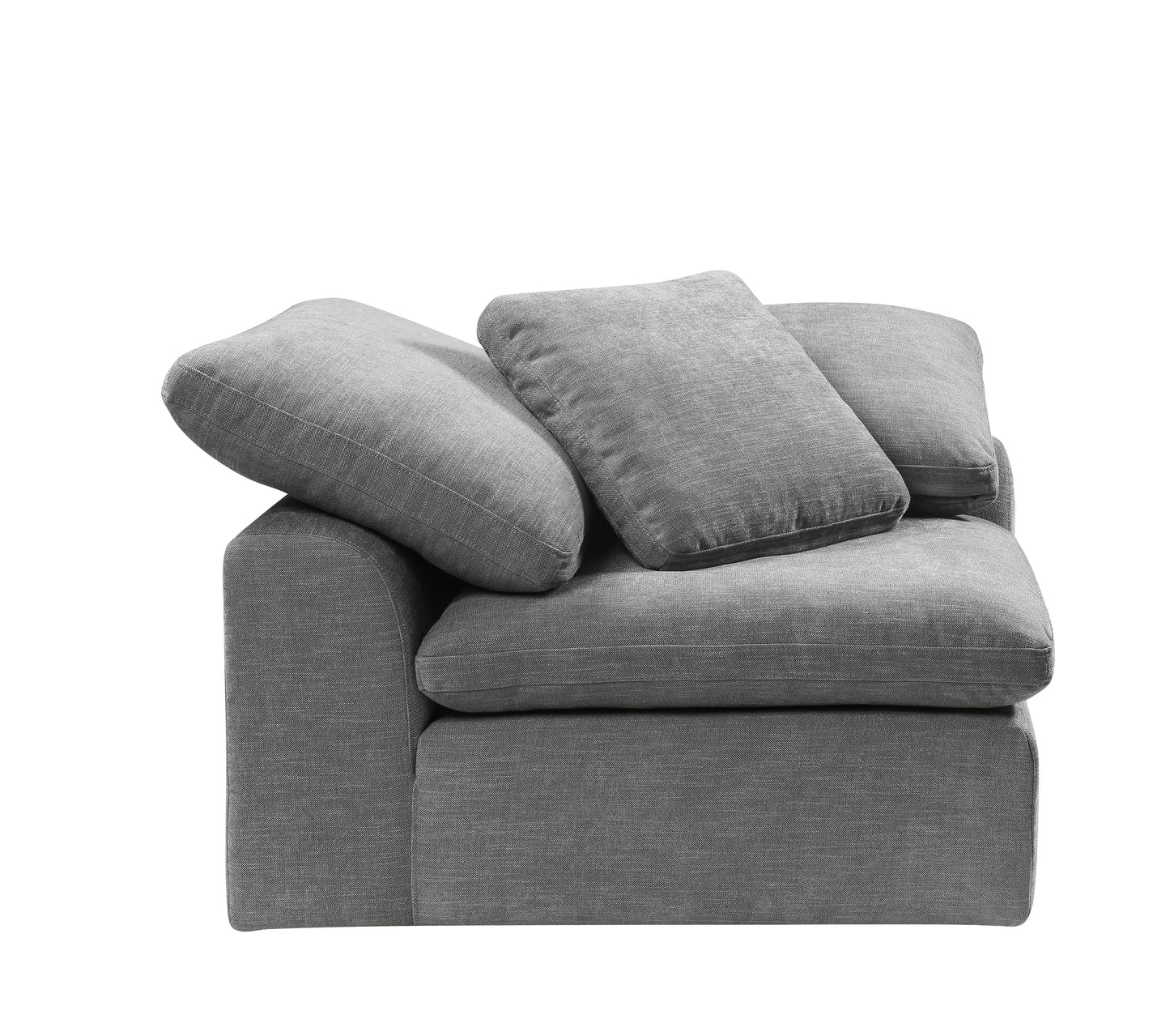Naveen Gray Linen Modular 7 Piece Sectional Sofa with Ottoman FredCo