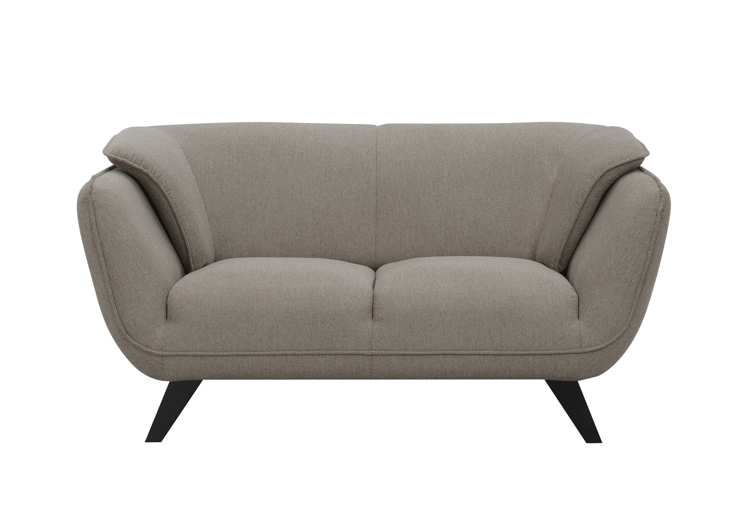 Nayeli Brown Linen Loveseat FredCo