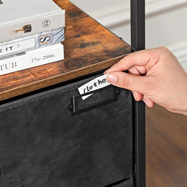 Nightstand with Fabric Drawers FredCo