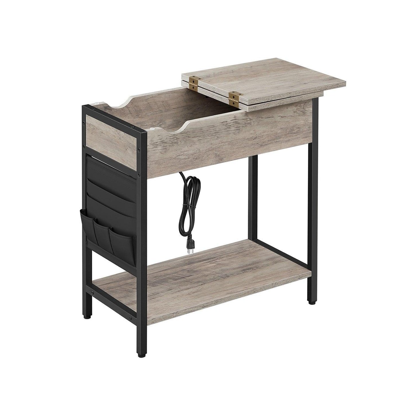 Nightstand with USB Ports and Outlets FredCo