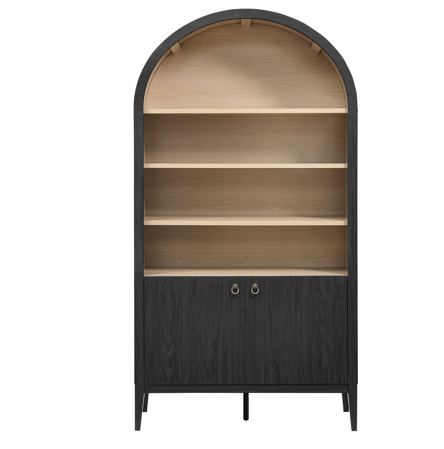 Nolan 74" Tall Wide Arched Storage Display Cabinet Bookshelf by Modway EEI-7169 FredCo