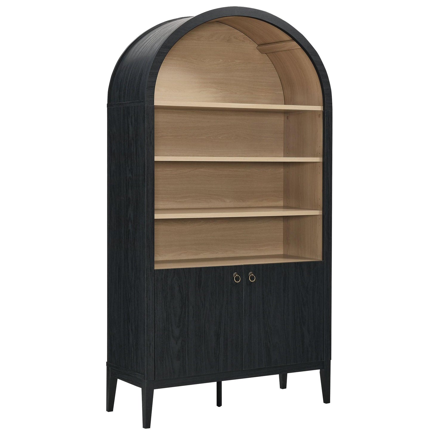 Nolan 74" Tall Wide Arched Storage Display Cabinet Bookshelf by Modway EEI-7169 FredCo