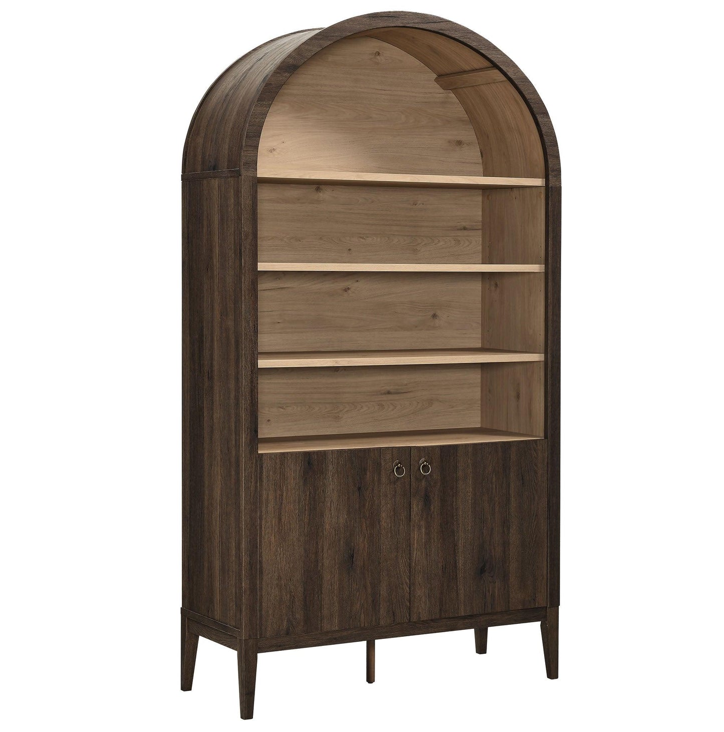 Nolan 74" Tall Wide Arched Storage Display Cabinet Bookshelf by Modway EEI-7169 FredCo