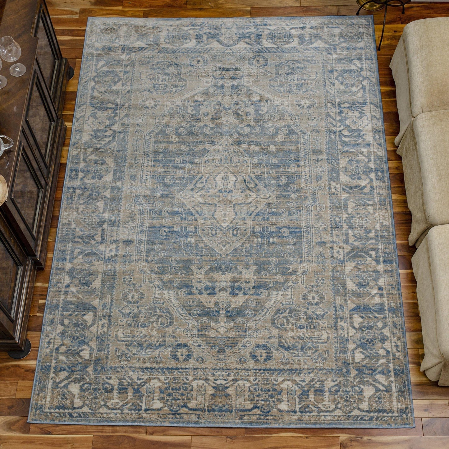 Noland Floral Medallion Traditional Area Rug FredCo