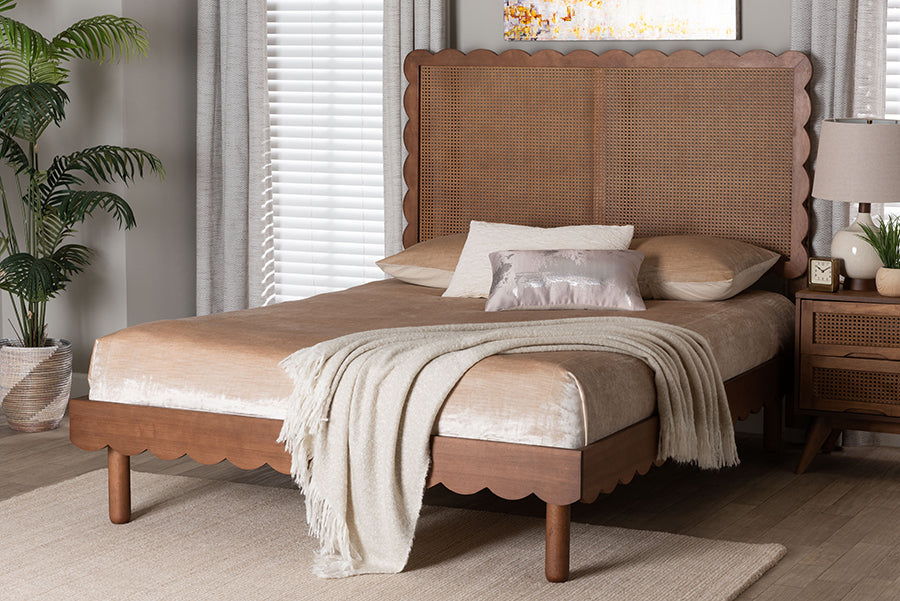 Orianthe Queen Scalloped Platform Bed FredCo