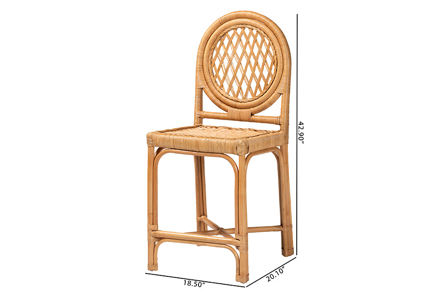Oxford Natural Rattan Counter Stool FredCo