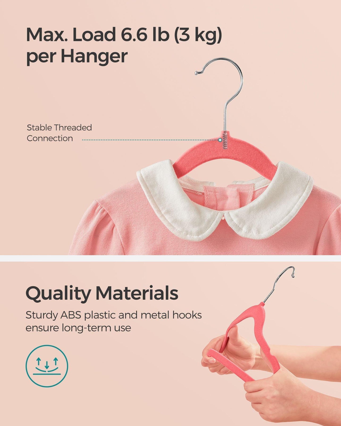 Pack of 50 Velvet Baby Hangers Strawberry Red FredCo