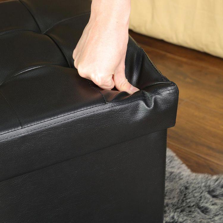 Padded Folding Storage Ottoman FredCo