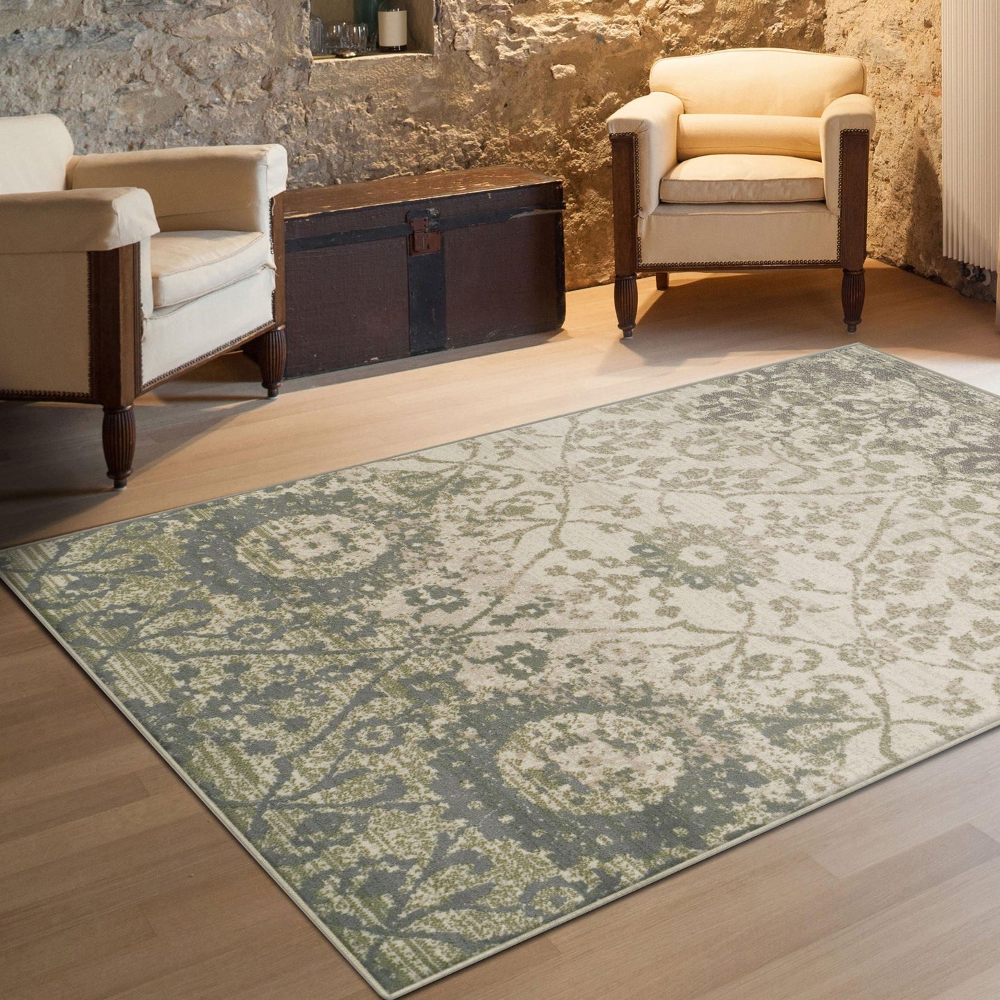 Pendleton Oriental Modern Floral Damask Rug FredCo