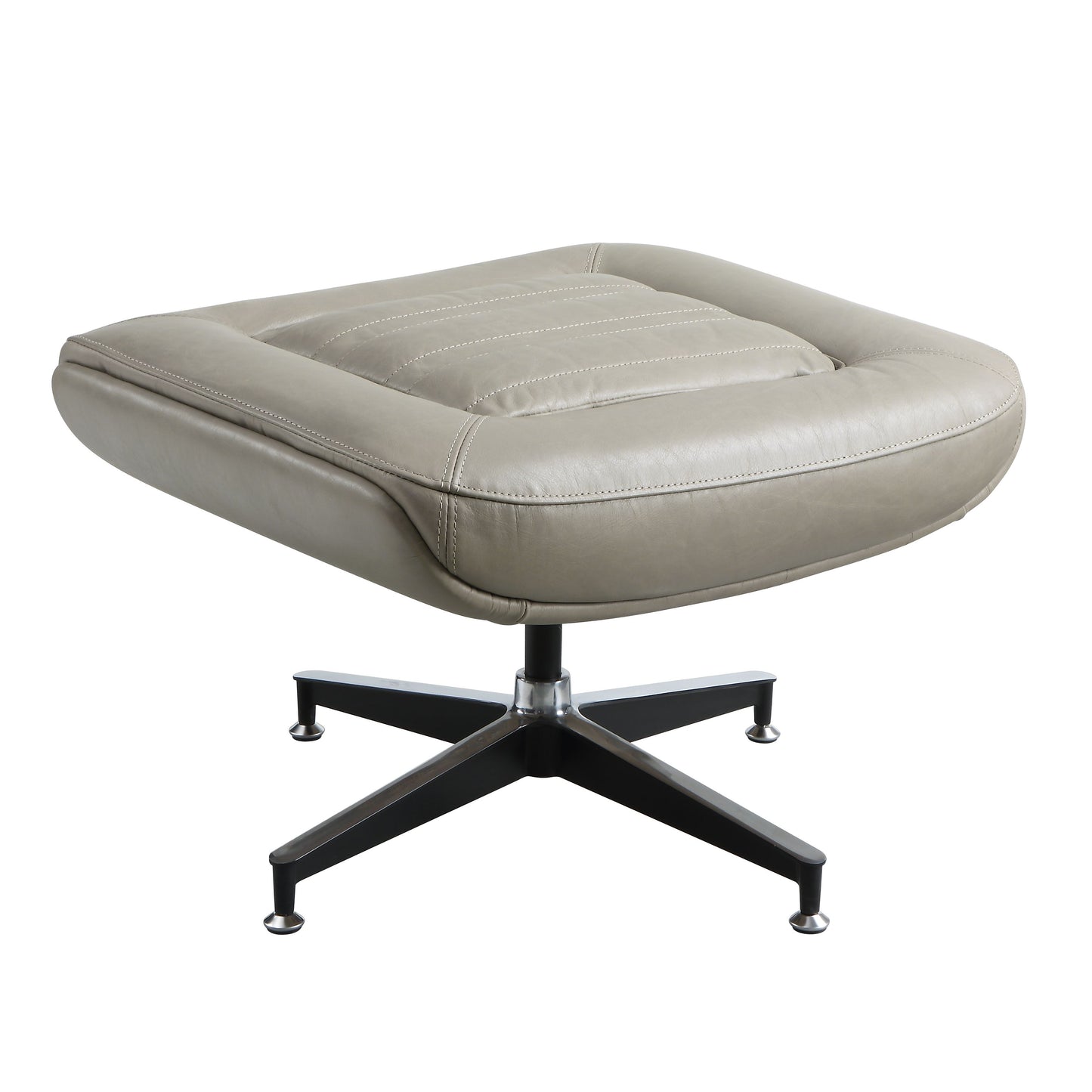 Piran Twilight Top Grain Leather Ottoman FredCo