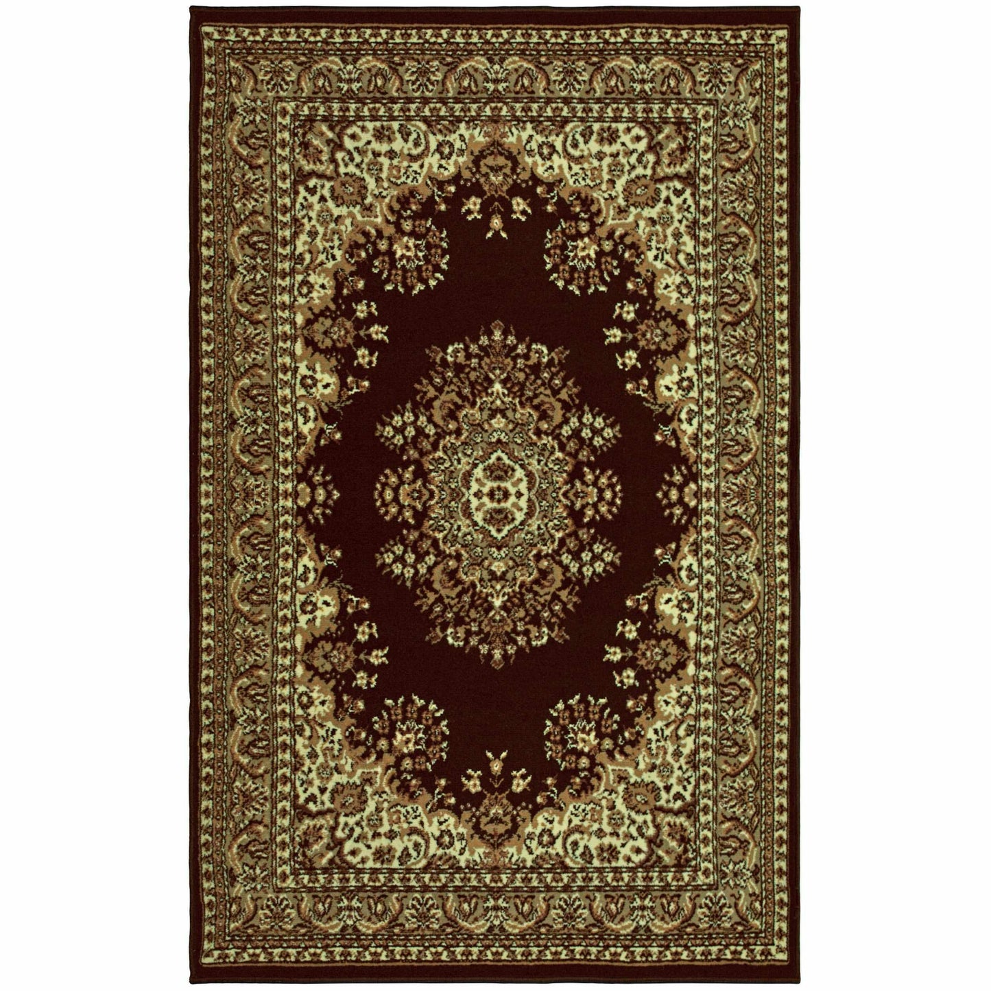 Prescott Oriental Contemporary Baroque Medallion Rug FredCo