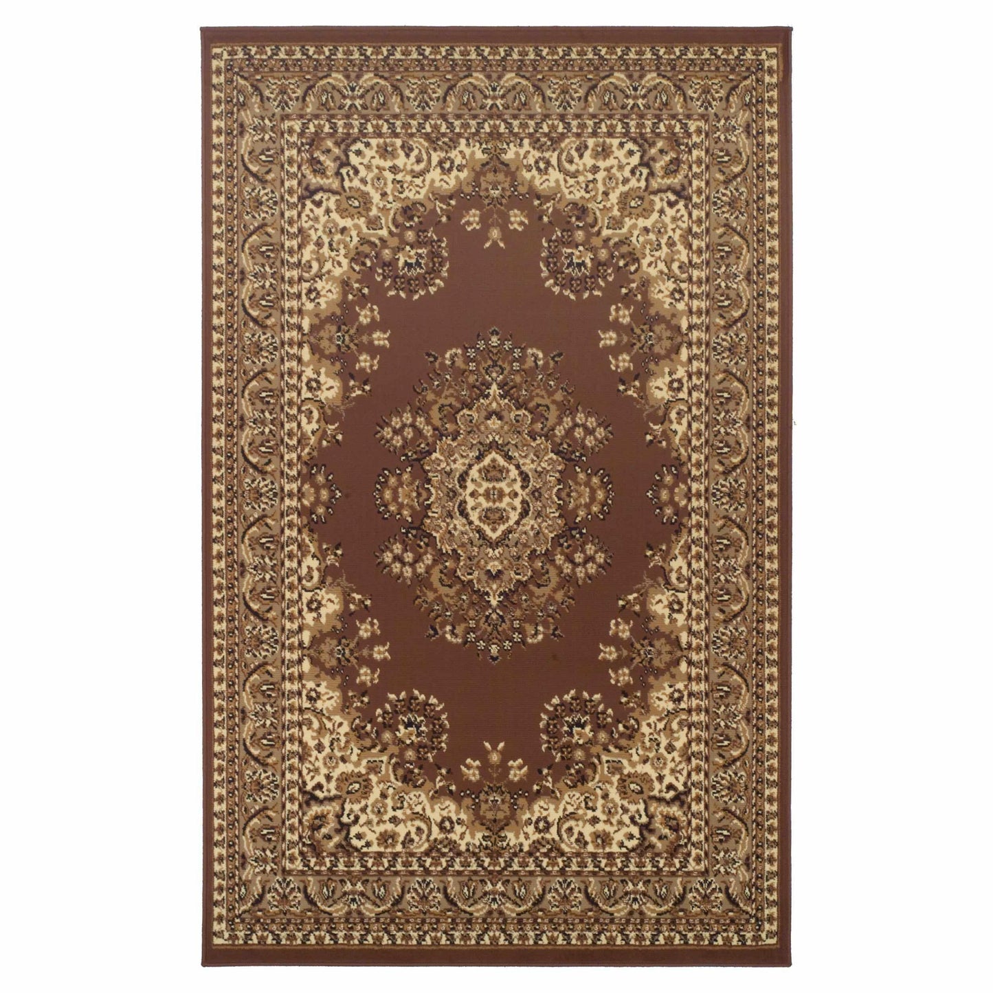 Prescott Oriental Contemporary Baroque Medallion Rug FredCo