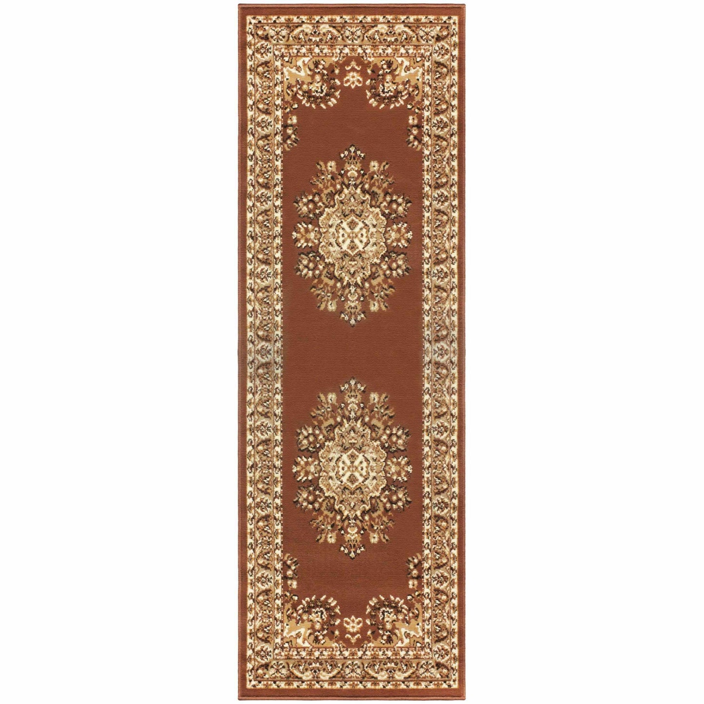 Prescott Oriental Contemporary Baroque Medallion Rug FredCo
