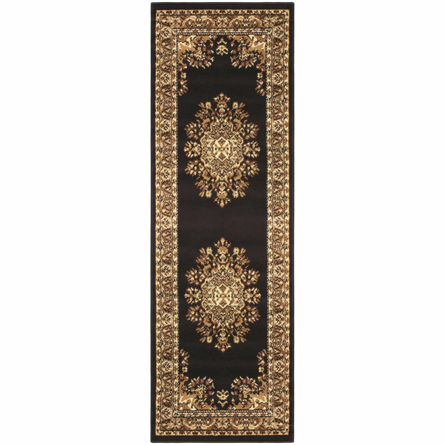 Prescott Oriental Contemporary Baroque Medallion Rug FredCo