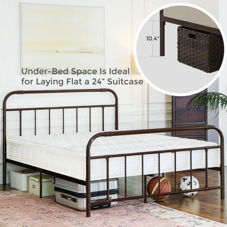 Queen Metal Bed Frame with Headboard and Footboard FredCo
