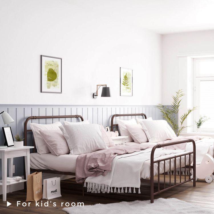 Queen Metal Bed Frame with Headboard and Footboard FredCo