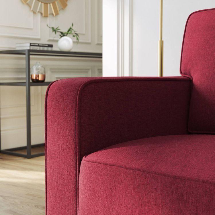 Red Modern Upholstered Sofa FredCo