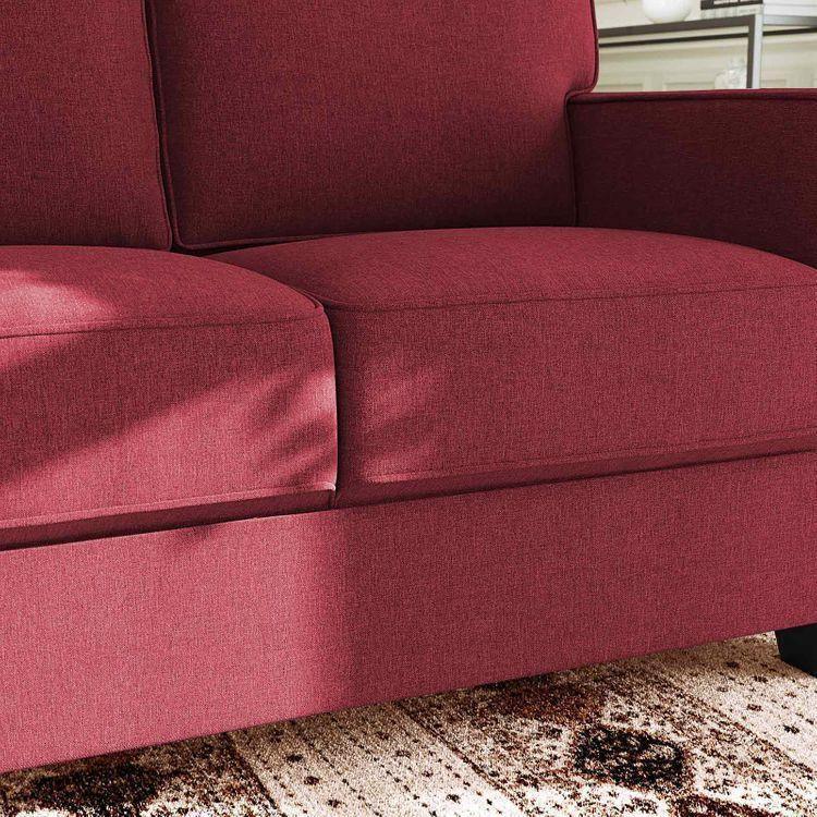 Red Modern Upholstered Sofa FredCo