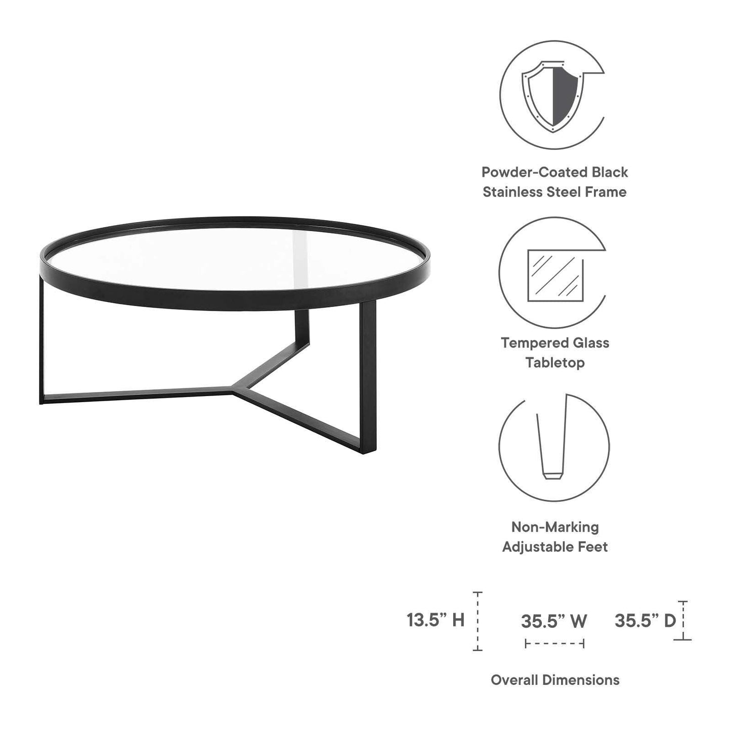 Relay Coffee Table, EEI-6155 FredCo