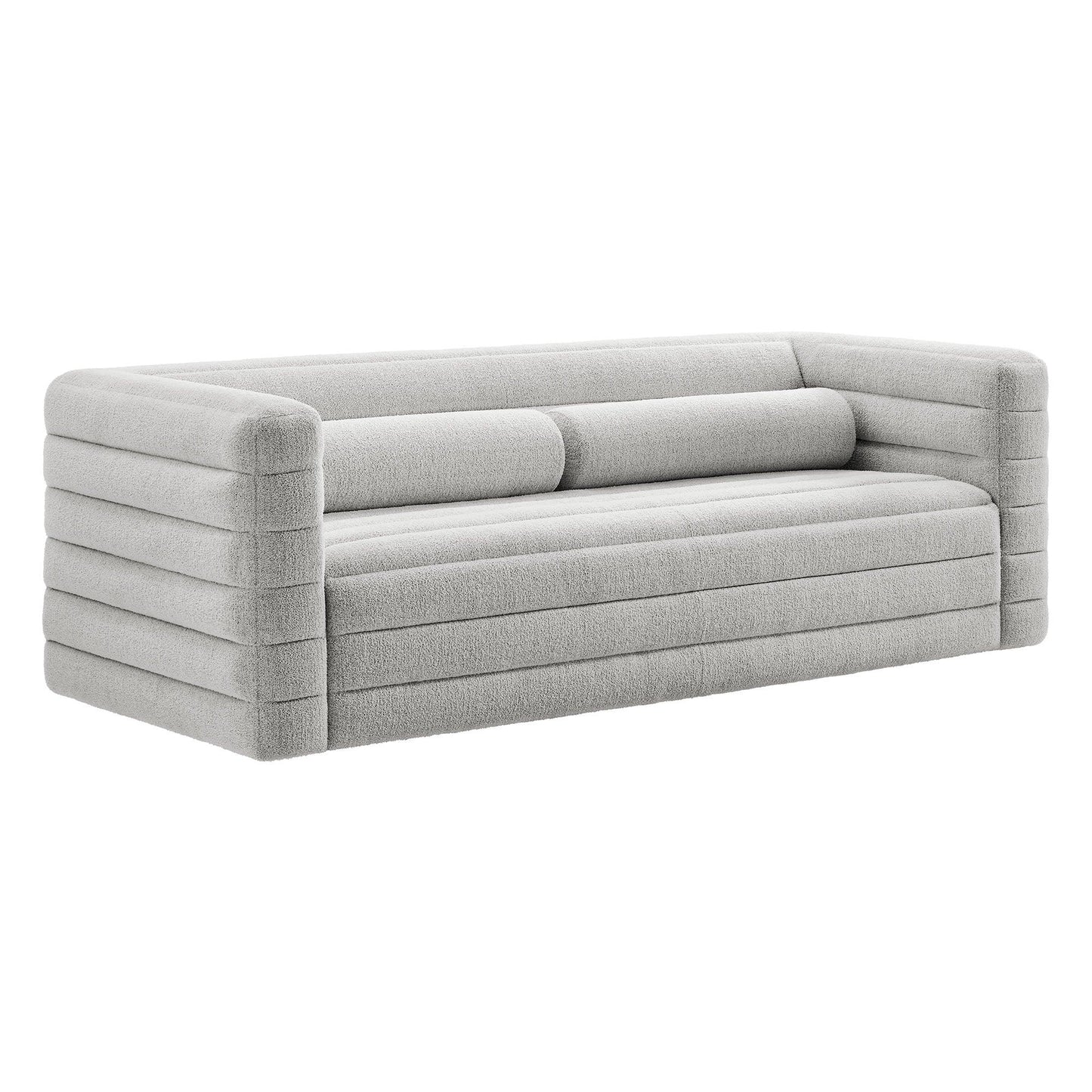 Relle Channel Tufted Boucle Upholstered Sofa by Modway EEI-7136 FredCo