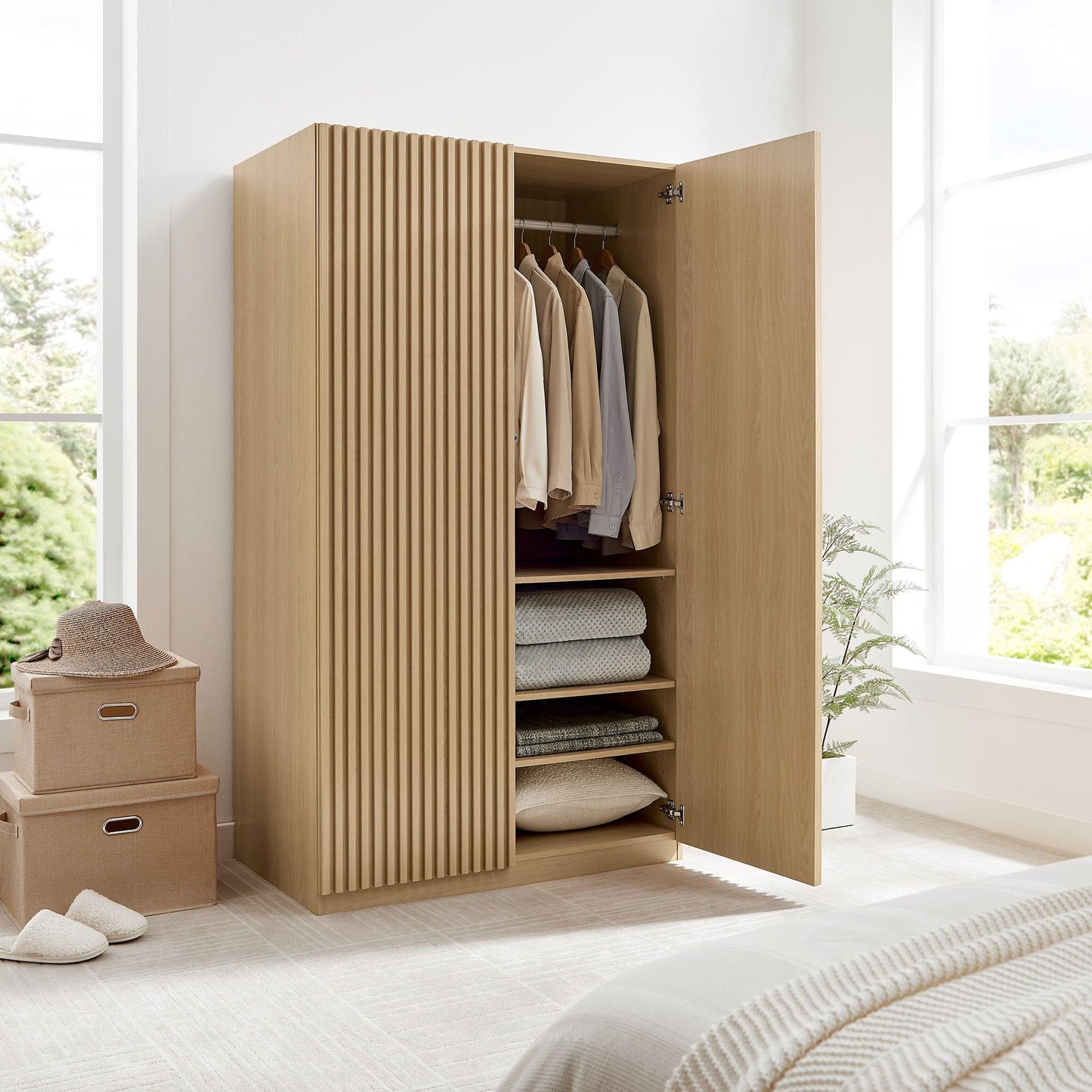 Render 2-Door Wardrobe Closet by Modway FredCo