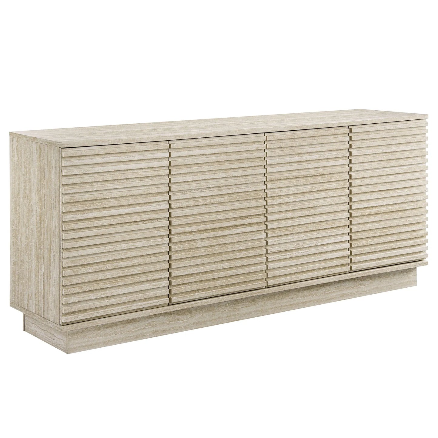 Render 70" Faux Travertine Sideboard Cabinet TV Stand by Modway EEI-6966 FredCo
