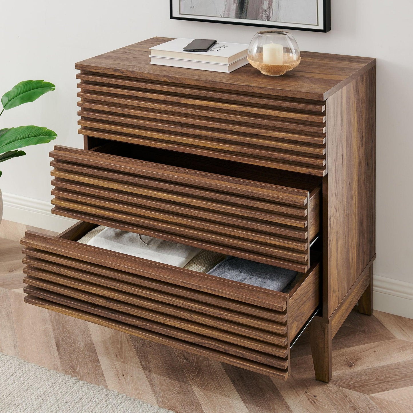 Render Large 3-Drawer Nightstand by Modway FredCo