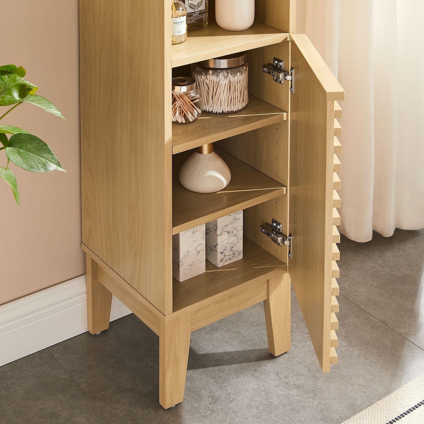Render Tall Narrow Bathroom Storage Cabinet by Modway FredCo