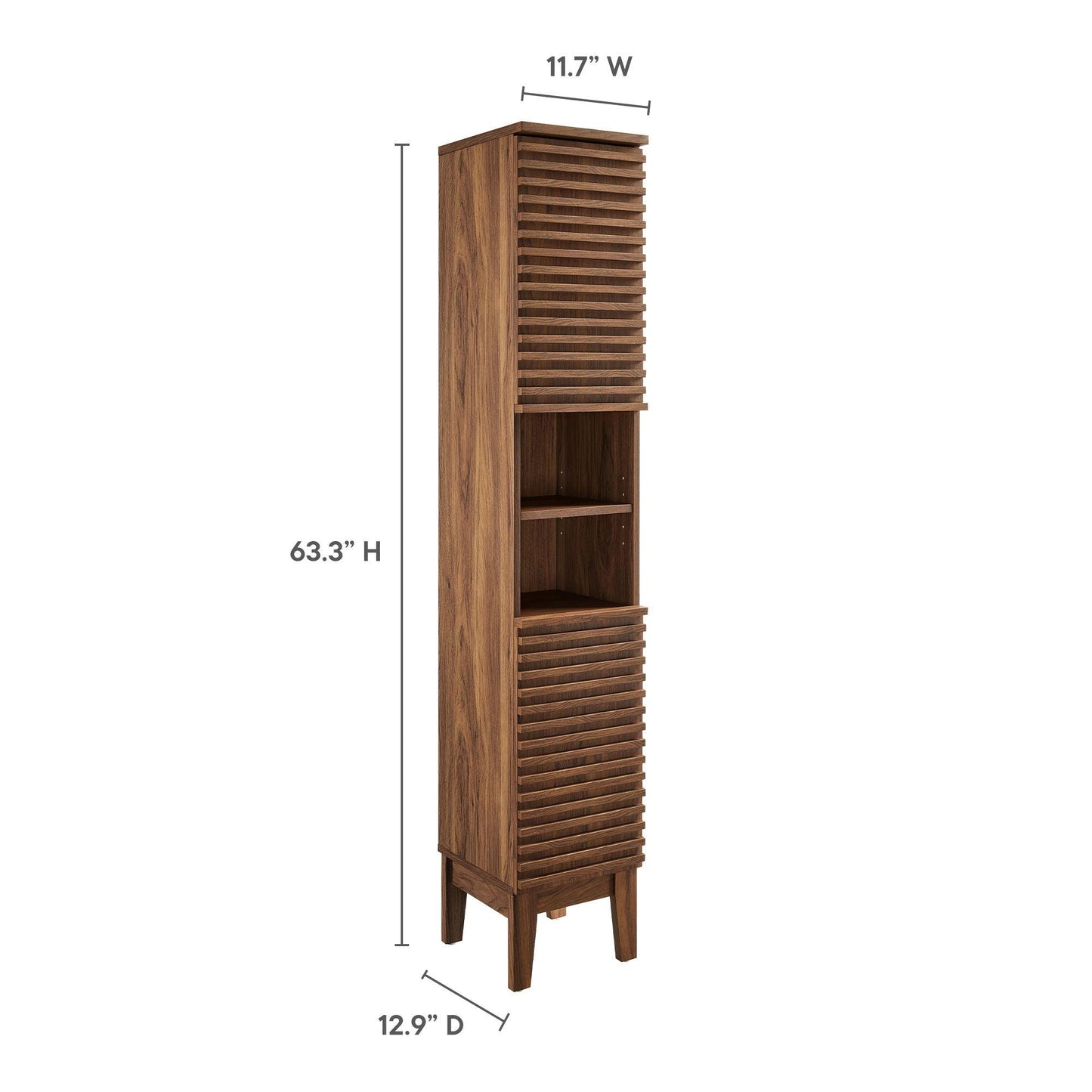 Render Tall Narrow Bathroom Storage Cabinet by Modway FredCo