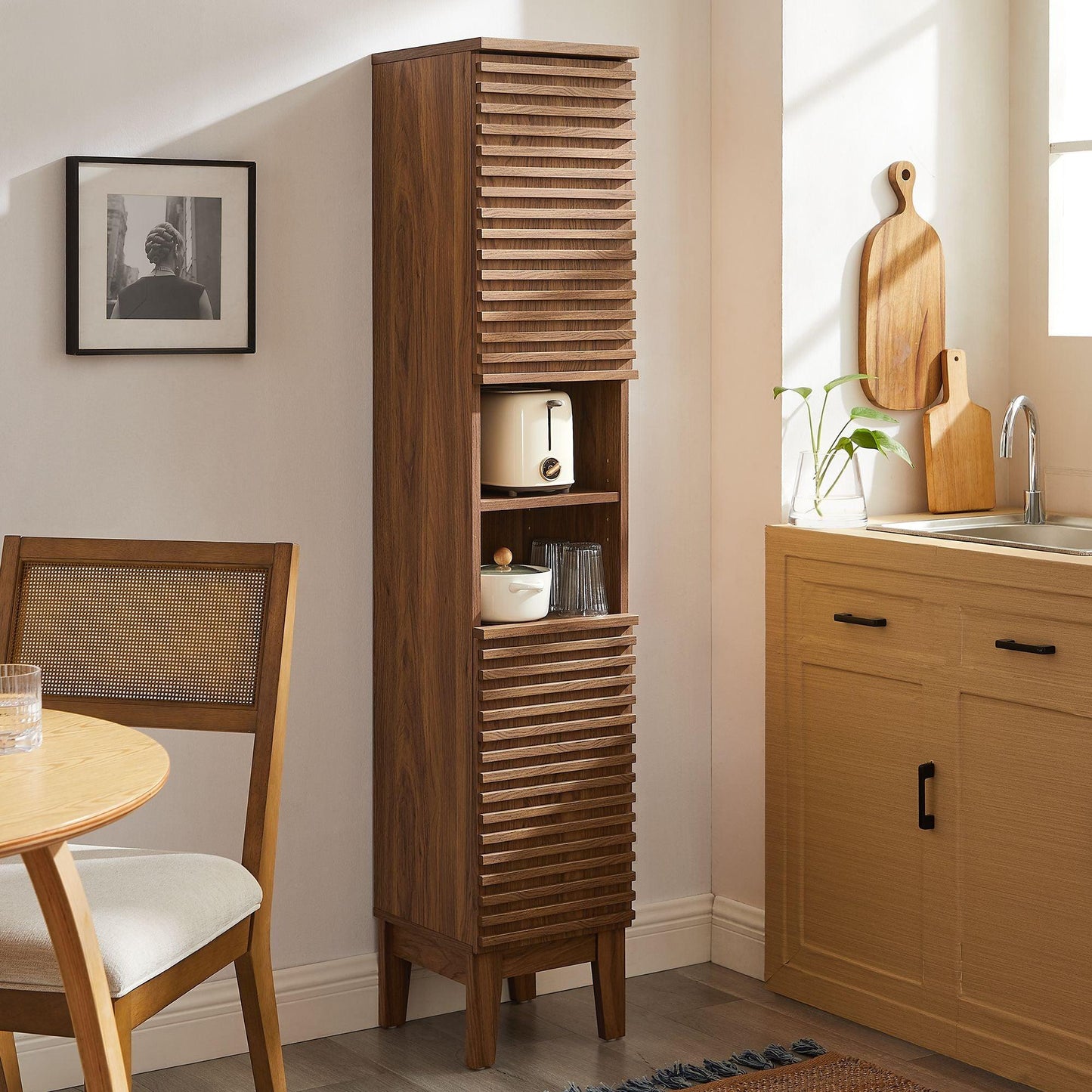 Render Tall Narrow Bathroom Storage Cabinet by Modway FredCo