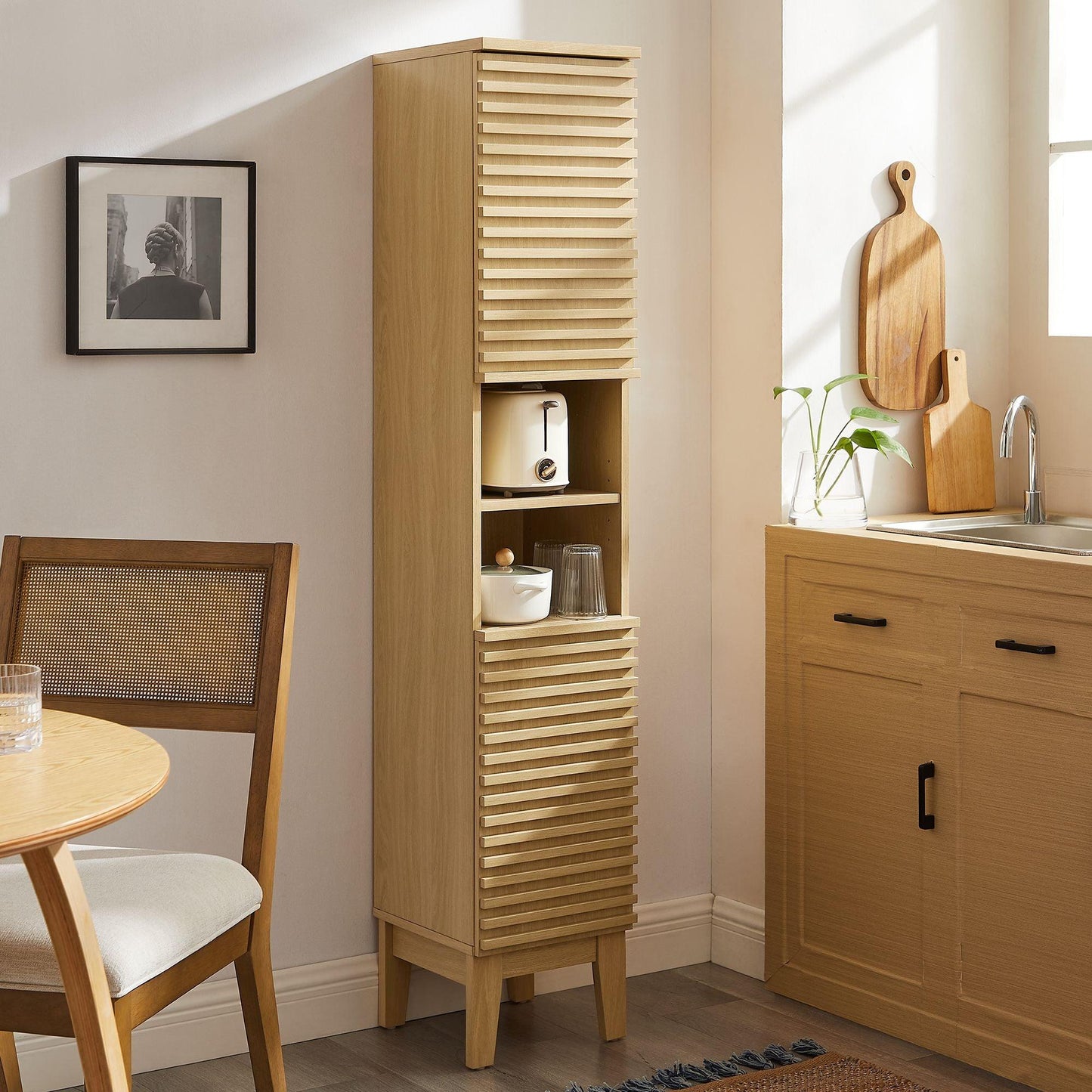 Render Tall Narrow Bathroom Storage Cabinet by Modway FredCo