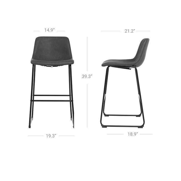 Retro Black Bar Stools FredCo