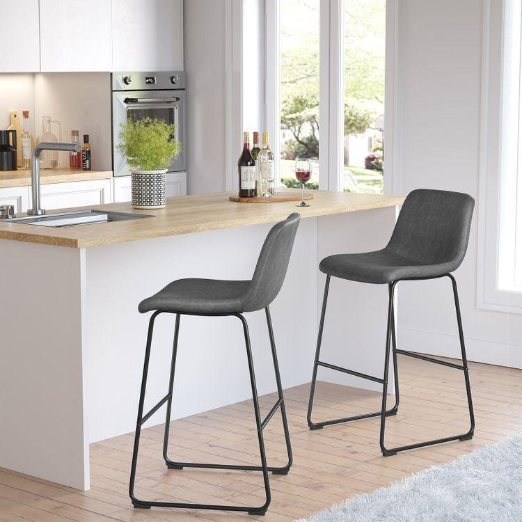 Retro Black Bar Stools FredCo