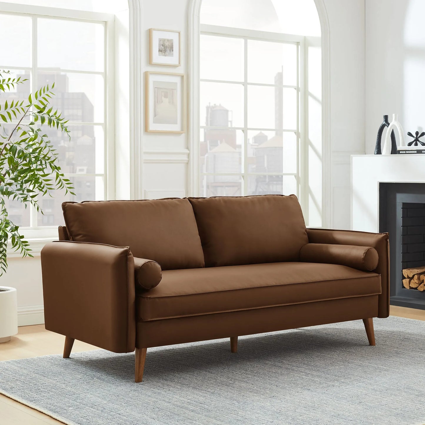 Revive Upholstered Vegan Leather Sofa by Modway EEI-6975 FredCo