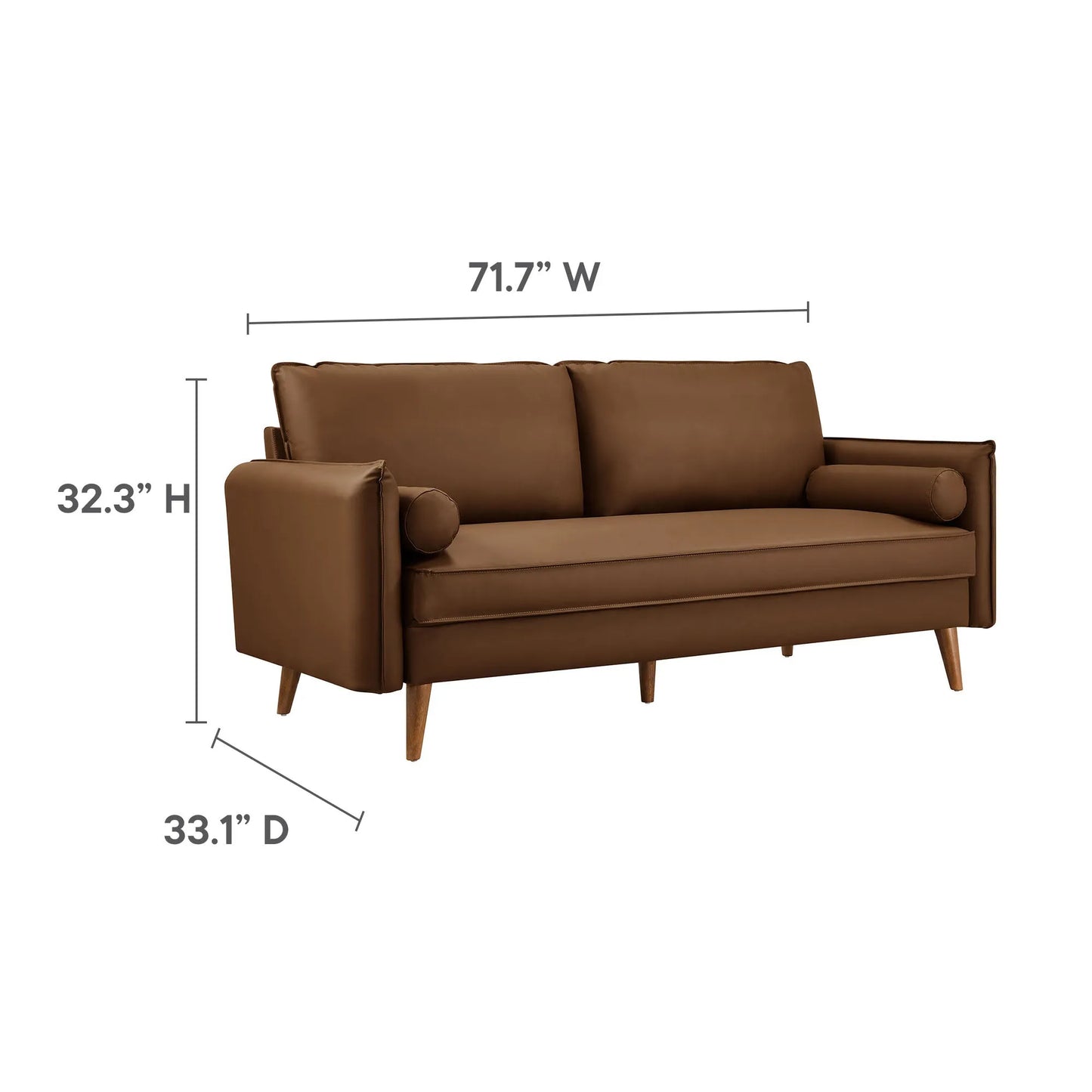 Revive Upholstered Vegan Leather Sofa by Modway EEI-6975 FredCo