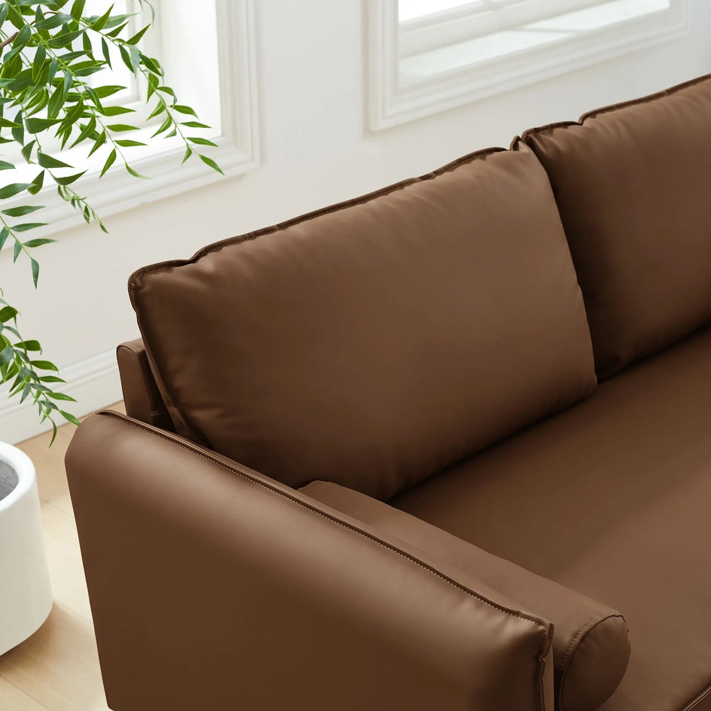 Revive Upholstered Vegan Leather Sofa by Modway EEI-6975 FredCo