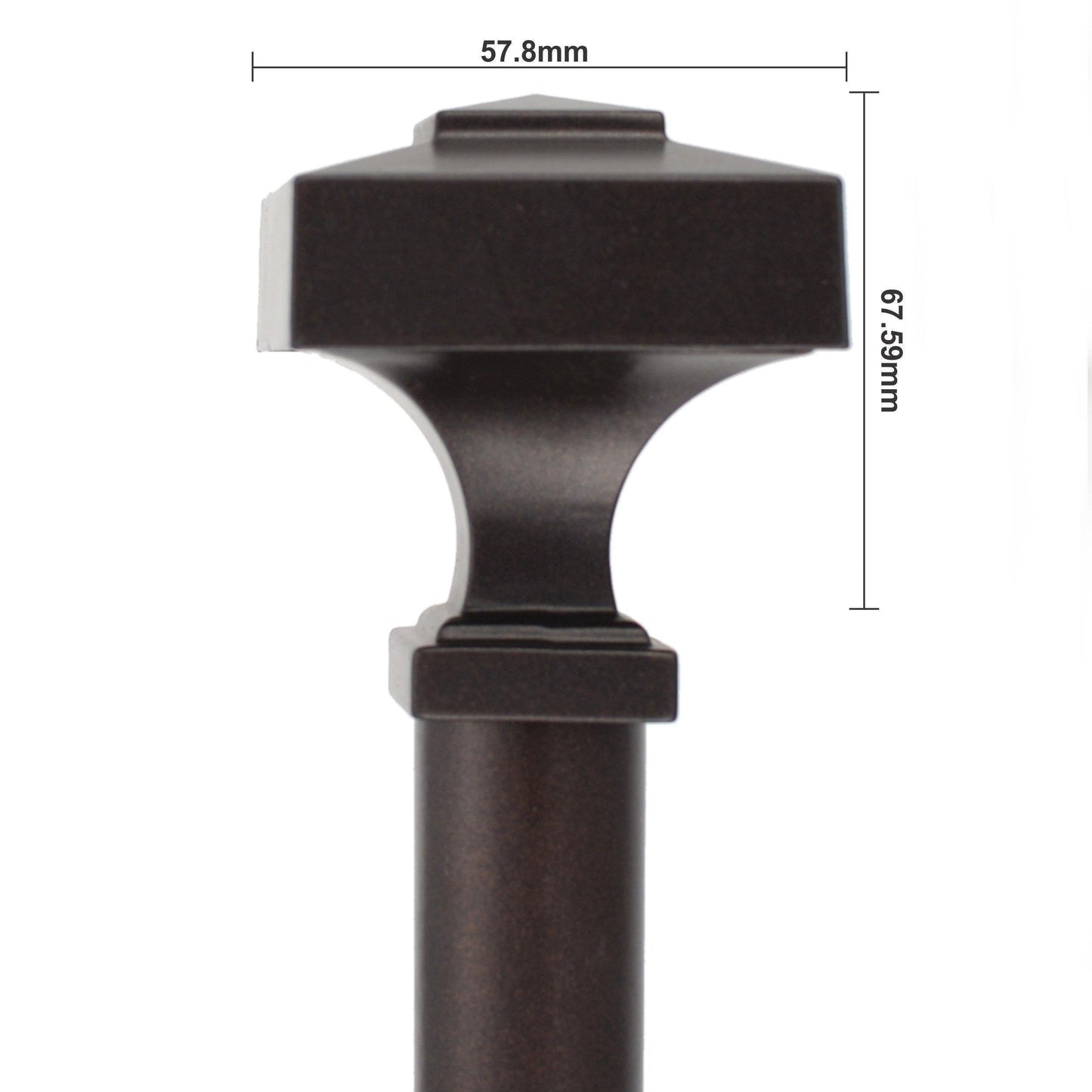 Rohan Expandable Window Curtain Rod with Capped Square Finials FredCo