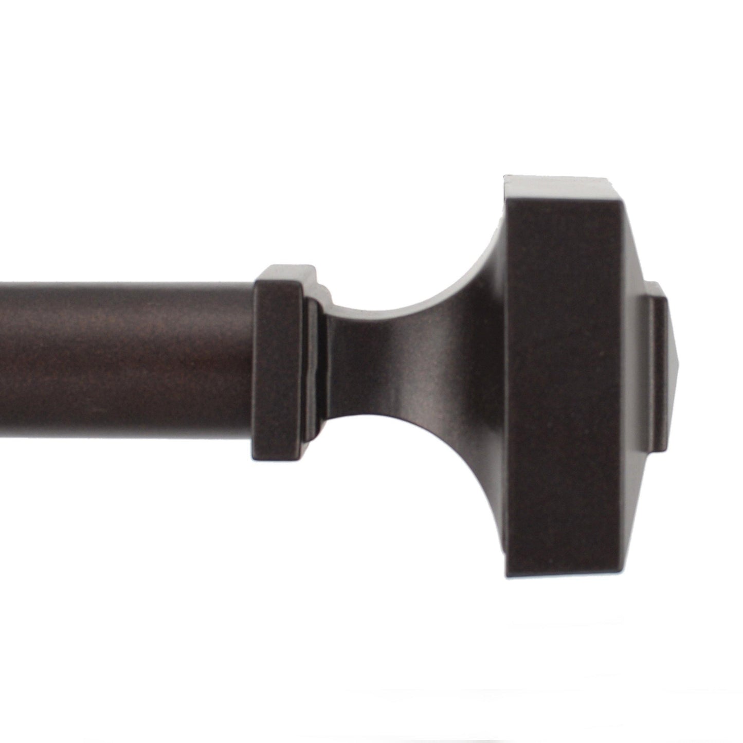 Rohan Expandable Window Curtain Rod with Capped Square Finials FredCo