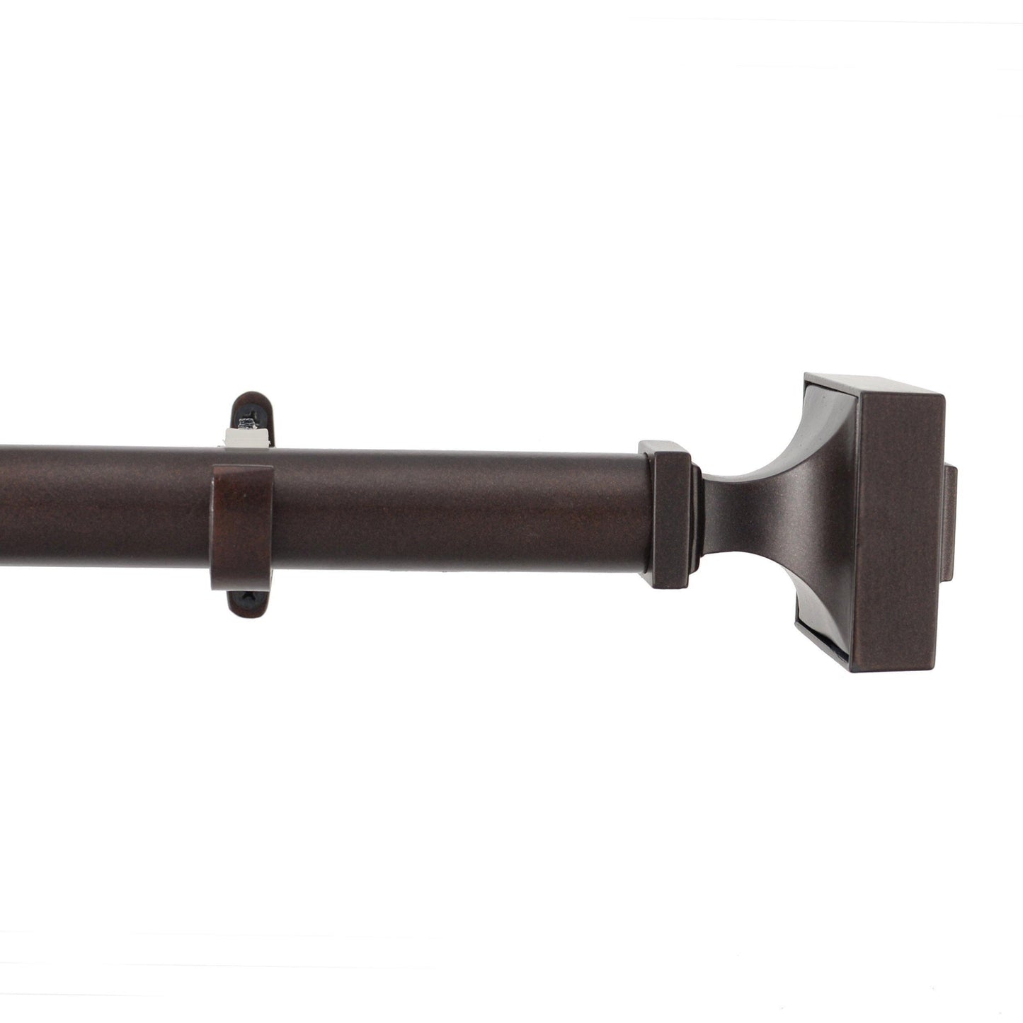Rohan Expandable Window Curtain Rod with Capped Square Finials FredCo