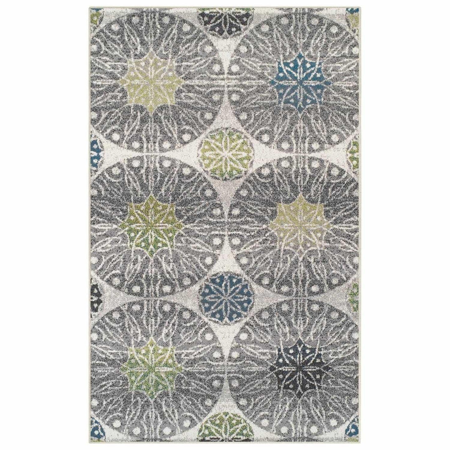 Rosette Contemporary Medallion Geometric Rug FredCo