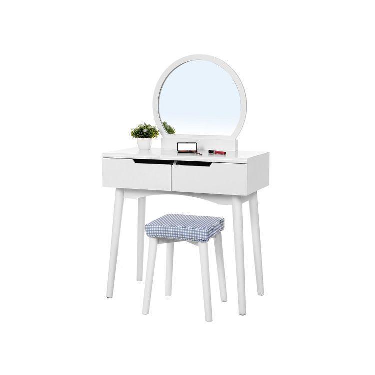 Round Mirror Dressing Table FredCo